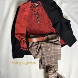 XS Clay Red Stretchy Urban Outfitters Top